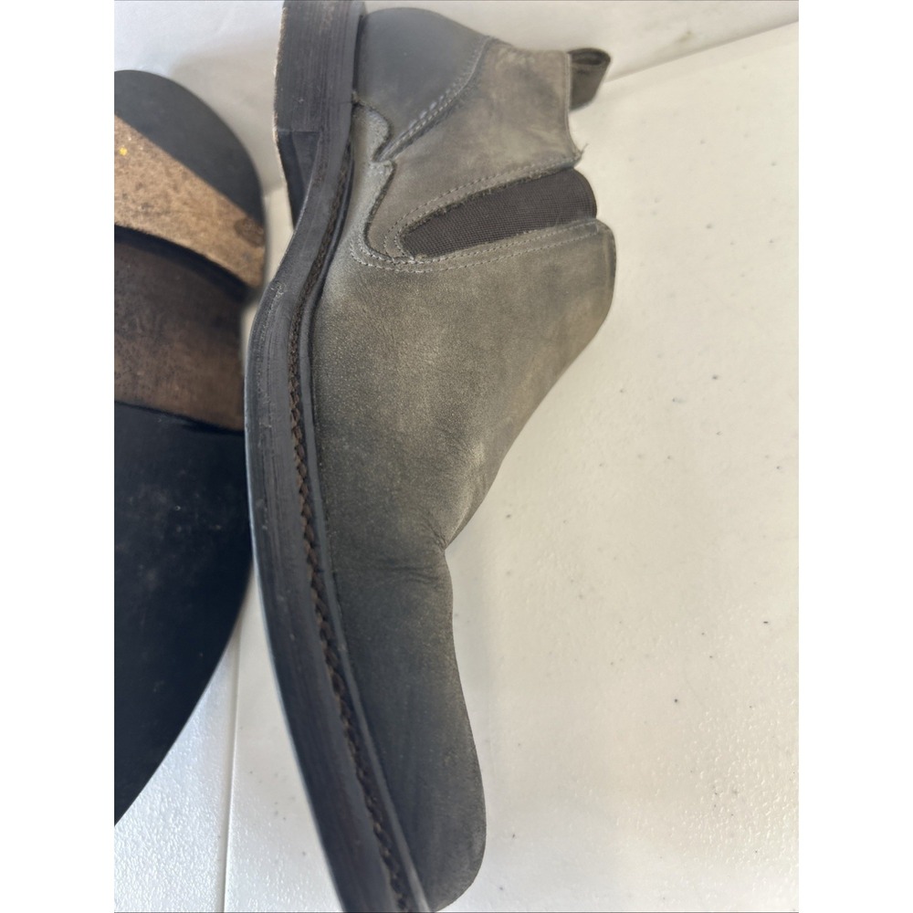 John Varvatos Gray Leather Low Chelsea Shoes Pull On Men's Size 8.5M - Picture 4 of 11